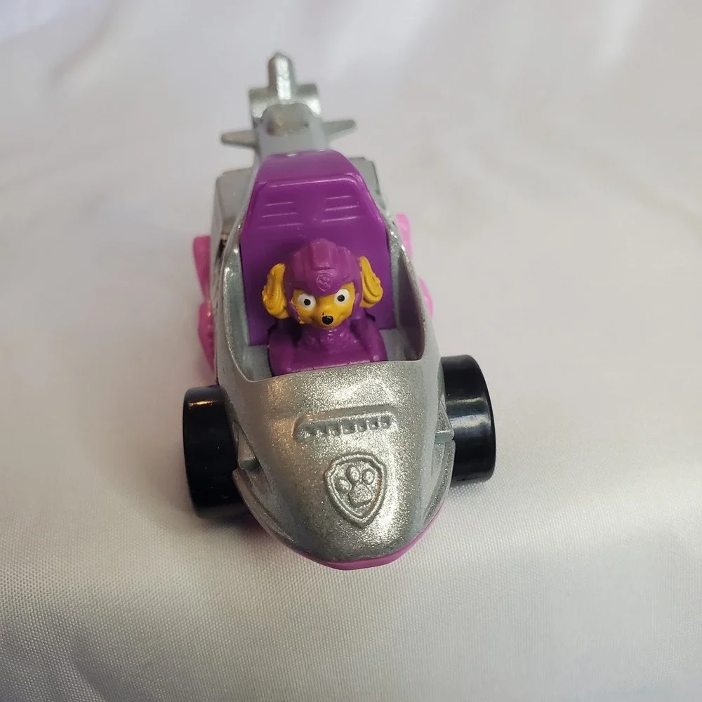 PAW PATROL SKYE VEHICLE PINK DIECAST CAR TRUE METAL 1:55 SPIN MASTER
